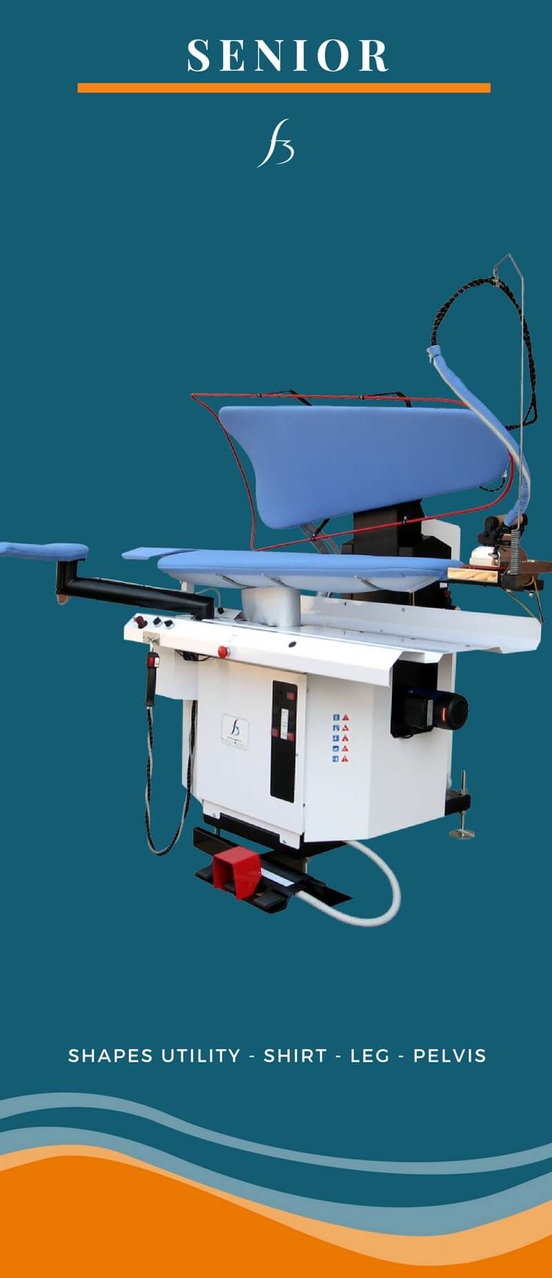 Banner pressa da stiro pneumatica serie "Senior" di F3 Fumagalli